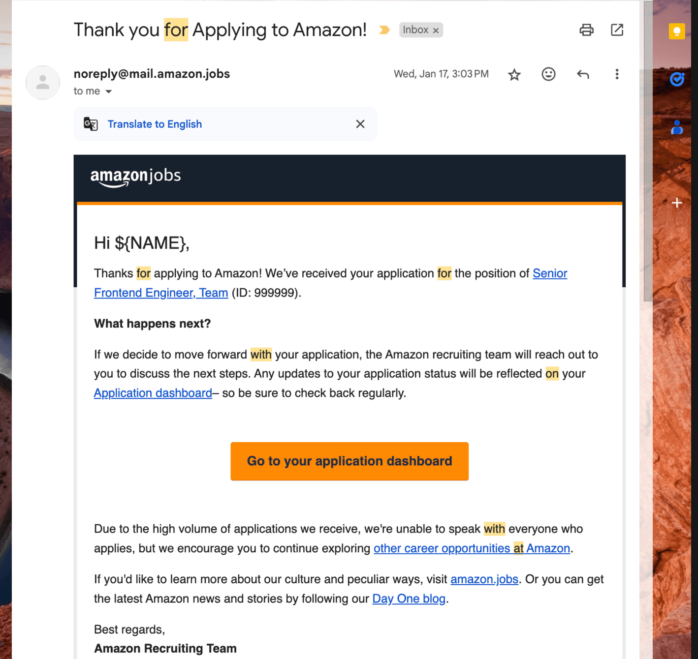 Amazon process
